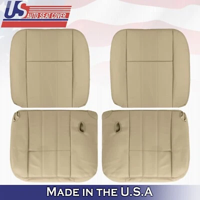 2003 至 2011 年适用于 Mercury Grand Marquis 2 上部和 2 底部皮革座椅套棕褐色 — 第 1/4 张图片