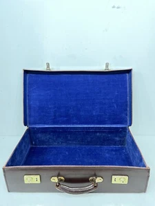 Beautiful vintage leather large size masonic case suitcase slight damage - Picture 1 of 17