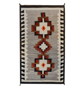 Alfombra Navajo de Lana 5x8 Patrón Suroeste Inauguración Alfombra de Lana Nativa - Imagen 1 de 1
