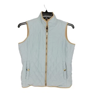 Chaleco reversible acolchado pequeño azul tostado cremallera completa Lauren Ralph Lauren para mujer - Imagen 1 de 11