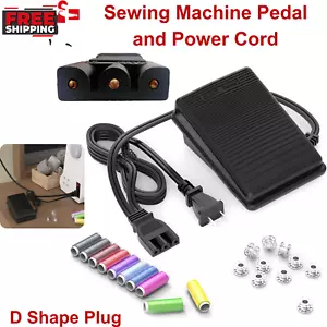 Sewing Machine Pedal & Power Cord – Compatible with Singer Models, Foot Control - Picture 1 of 8