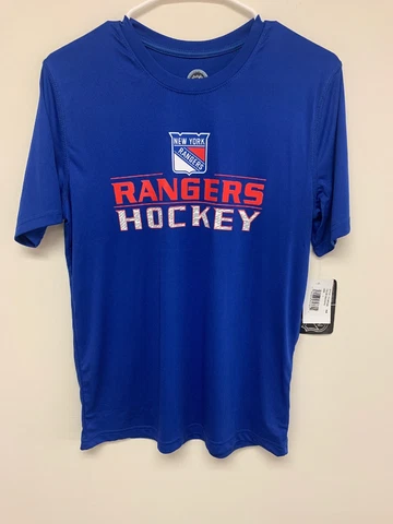 NHL Youth New York Rangers Short sleeve Tee, L(14-16), Royal Cover