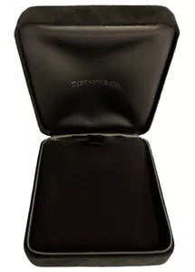 Tiffany & Co Necklace Storage Gift Box Presentation Case Black Suede Box - Picture 1 of 2
