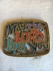 Vintage Israeli Metal And Enamel Sign “May The Lord Bless You” - Picture 1 of 5