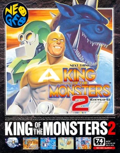 King Of The Monsters 2 Neo Geo Arcade Glossy Promo Ad Poster Unframed 1302 - Picture 1 of 6