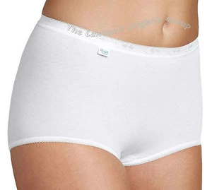 Sloggi Basic+ Maxi Cotton Brief (4 in 1 pack), 7 Different Colours, Sizes 10-30, - Picture 1 of 20