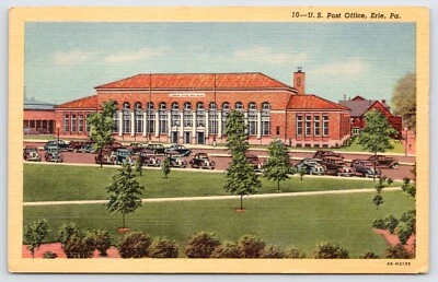 Postcard U. S. Post Office, Erie Pennsylvania Unposted - Image 1 of 2
