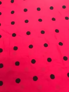Fabric - poly voile in red /black embroidery. 2.1 mts x 150cm wide. No damage. - Picture 1 of 3