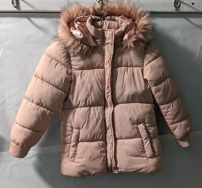 Guess (Los Angeles) - Girl's Puffer Coat - Size 7 - Faded Pink Color - Image 1 of 4