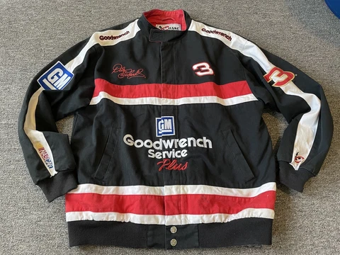Dale Earnhardt #3 Jacket Coat Size LARGE  Goodwrench GM Service Plus Chase Cover