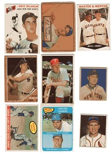 18 VINTAGE TOPPS & BOWMAN STARS MAYS,RYAN,AARON,MIZE,ASHBURN,SEAVER,MARIS,YAZ - Picture 1 of 4