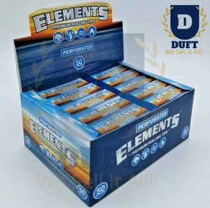 ELEMENTS Perforated Roach Premium Folletos para Fumar Papel Rodante Filtro Puntas Caja - Imagen 1 de 15