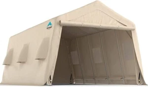 ADVANCE OUTDOOR 13x20 ft Garage Tent Carports, Beige - Picture 1 of 7
