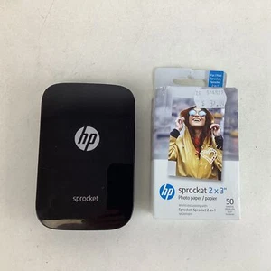 HP Sprocket Bluetooth Portable Mini Photo Printer + Paper (X) S#519 - Picture 1 of 5