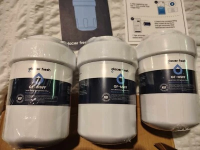 3 x Glacier Fresh GF-MWF Ice Water Refrigerator Filter GE Kenmore 46-9991 Sealed - Image 1 of 3