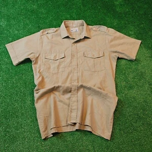 Vintage Levi's Hemd Herren Medium 80er Made in Korea Beige Utility Kragen Selten - Bild 1 von 9