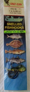 Striped Bass Circle Sea Snelled hooks Plat Black 9222 5/pk - Bild 1 von 2