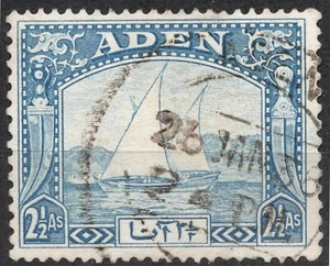 SG5 Sn: #5 1937 21/2 A ADEN 1937 edición Dhow, usado - Imagen 1 de 2