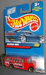 Hot Wheels 2000 Collector #216 School Bus Red Black Graphics 5DOTs 29271 - Picture 1 of 2