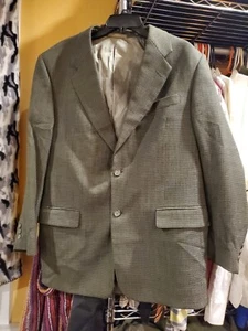 Louis Roth Men’s 38R Beige/Green Tweed 100% Wool Tweed Jacket Sport Coat - Picture 1 of 7