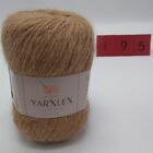 YarXlex 100% Angora Rabbit Hair Luxury Soft Lightweight Crochet and Knitting Kha