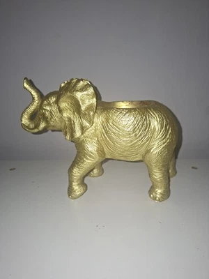 Elephant Candle Plant Holder Gold Ornament  Home Decoration - Image 1 of 3