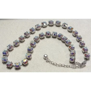 Touchstone Crystal by Swarovski Aurore Boreale Glitz Necklace New/Box #1142N - Picture 1 of 4