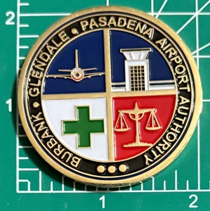 Burbank Glendale Pasadena California CA Airport Police Challenge Coin - Picture 1 of 2