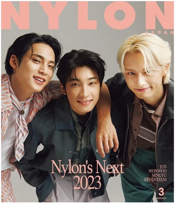 [ SEVENTEEN JUN, WONWOO, MINGYU ] NYLON Mar 2023 issue  Japanese Magazine - Image 1 of 2