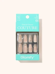 ABNY GEMS & CHARMS GLAMIFY 10 DAY WEAR 24 NAILS COFFIN LONG #NTCT01 - Picture 1 of 4