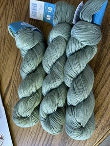 Lot of 3 hanks of Cloudborn Fibers, 100% Pima Cotton DK Yarn, Caribbean - Picture 1 of 5