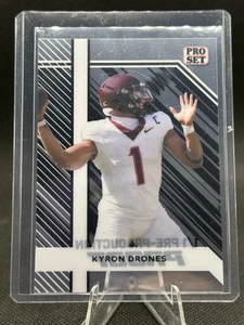 Kyron Drones 2024 Leaf Football 1/1 Pre Production Proof Clear Acetate - Picture 1 of 2