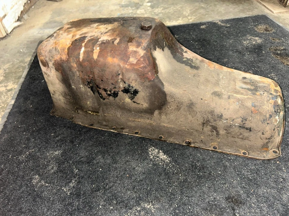 1961 1962 1963 1964 409 Chevy Impala 409 cárter de aceite OEM 61 62 63 64 Chevrolet BB Foto 1 de 4