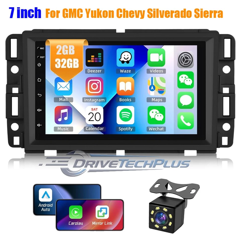 For GMC Yukon Chevy Silverado Sierra Android 13 Car Stereo Radio Player GPS Navi Foto 1 de 4