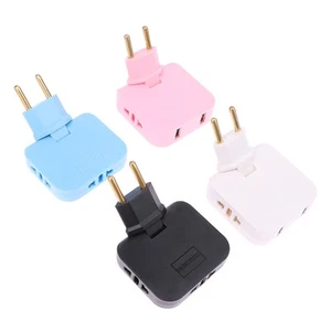 EU Plug 180 Degree Rotary Adapter 3 In 1 Electrical Plug Power Converter - Afbeelding 1 van 19