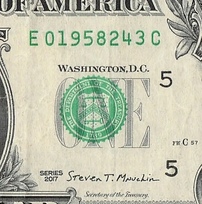 MARCH 24 1958 Birthday Fancy Serial Number Date Note One Dollar Bill 03 24 1958 - Image 1 of 4