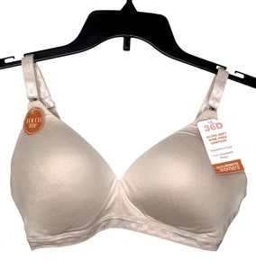 Warner's Blissful Benefits Ultra Soft Wire Free Contour Beige Bra Size 36D NWT - Picture 1 of 7