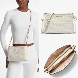 Neu mit Etikett Michael Kors | Trisha Medium Umhängetasche aus beschichtetem Canvas mit Logo 398 $ - Bild 1 von 4