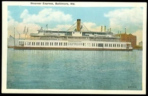 STEAMER EXPRESS - BALTIMORE, MD POSTCARD - Picture 1 of 1