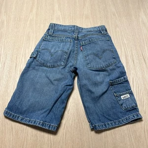 Levi's Carpenter Shorts Boy's 12 Regular Baggy Skater Loose Y2K Blue Jean Denim - Picture 1 of 19