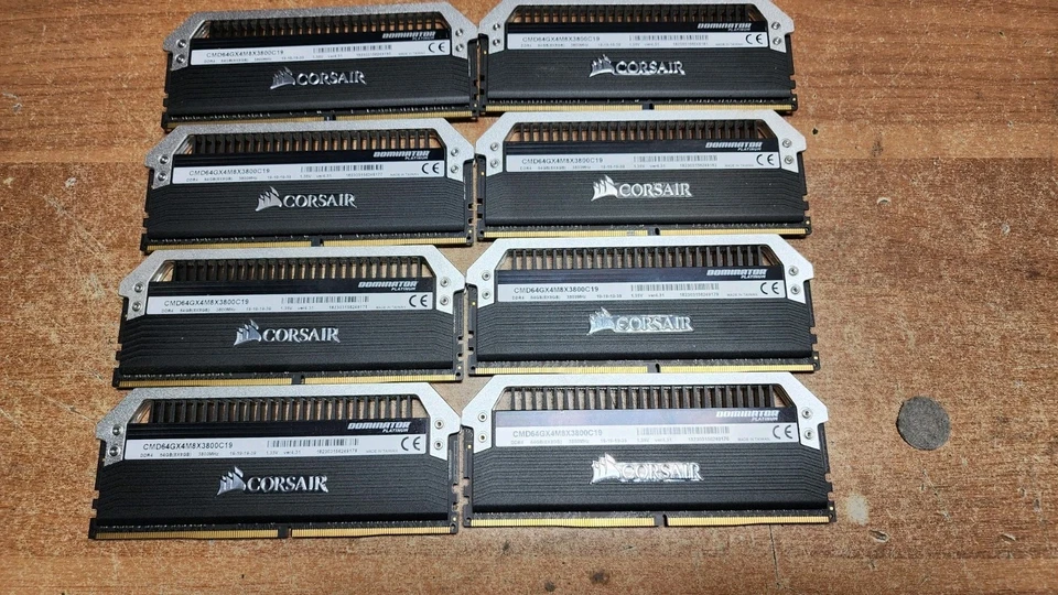 Corsair Dominator Platinum 64GB (8X8GB) DDR4 3800MHz Desktop memory Ram - Image 1 of 3