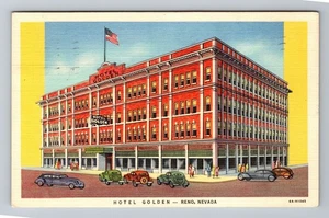 Reno NV-Nevada, Hotel Golden, Advertising, c1942 Antique Vintage Postcard - Picture 1 of 2