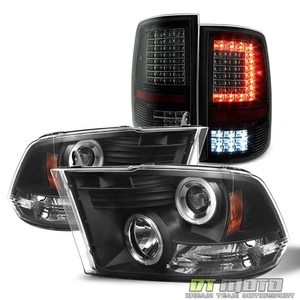 2009-2018 Dodge Ram 1500 2500 3500 Projector Headlights+C-Style LED Tail Lights - Picture 1 of 12