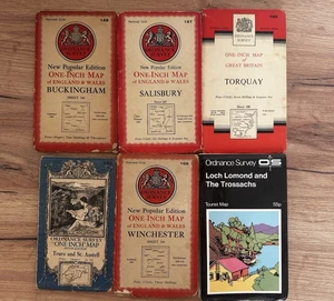 Ordnance Survey National Grid Vintage Popular Bundle 6xBooklets - Picture 1 of 6