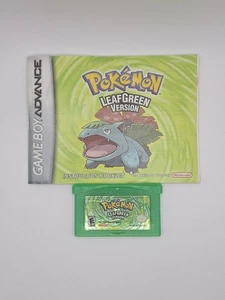 Pokémon LeafGreen / Blattgrün Game Boy Advance GBA Modul Cartridge + Anleitung - Bild 1 von 3