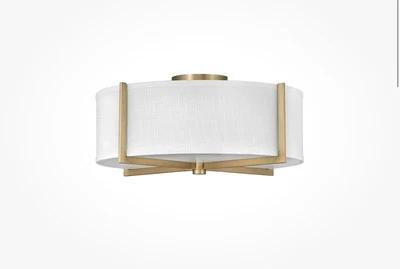 Hinkley Lighting 41708 Axis 20"W Galerie Semi-Flush Ceiling - Brass - Image 1 of 4