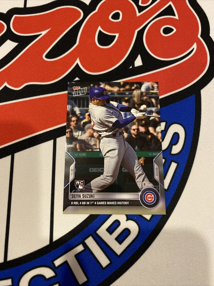 2022 MLB Topps Now #40 Seiya Suzuki, 8 RBI, 4 BB in 1st 4 Games Makes History - Image 1 of 1