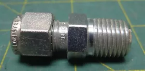 Adaptador de montaje de tubo de tubería Swagelok SS-810-1-8 conector macho recto 1/2" NPT - Imagen 1 de 5