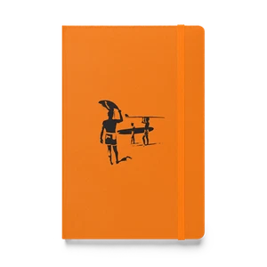 Der endlose Sommer Surffilm subtile Silhouette orange Hardcover Notizbuch Journal - Bild 1 von 1