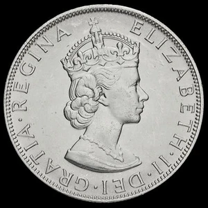 Bermuda 1964 Elizabeth II Silver Crown, A/UNC - Picture 1 of 2